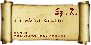 Szilvási Katalin névjegykártya