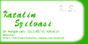 katalin szilvasi business card